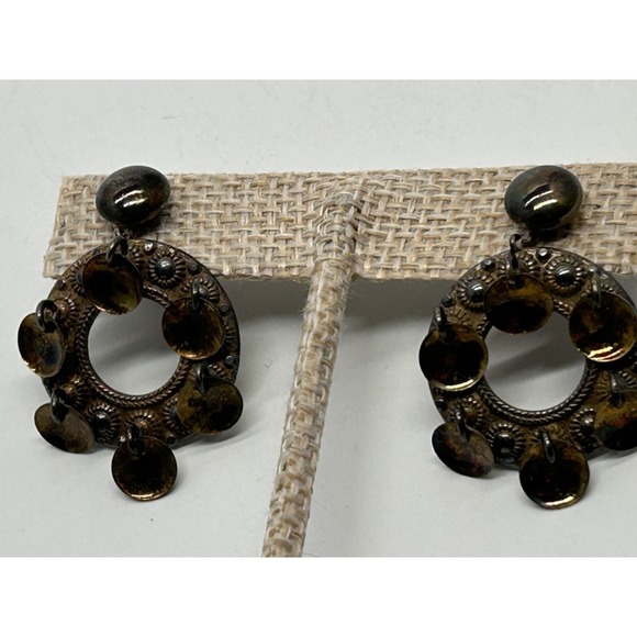 Vintage 830 Silver Norwegian Solje Willy Winnaess WW Filigree Earrings - Picture 2 of 6